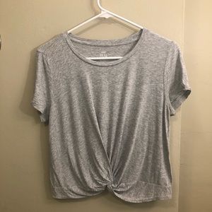 Aerie Cropped Grey T-shirt